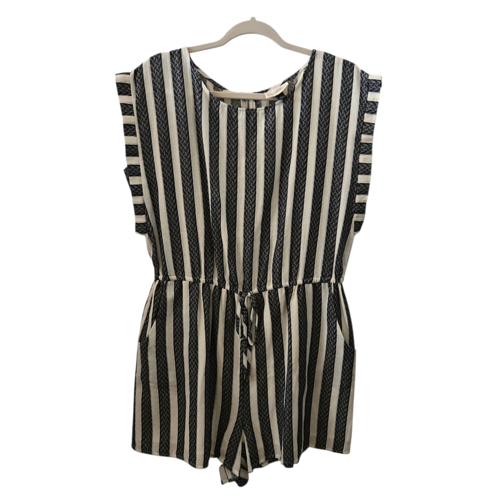 Universal Thread Black and White Striped Jumpsuit